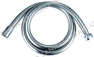 Silvery PVC Shower Hose with Brass Fittings Anti Twist