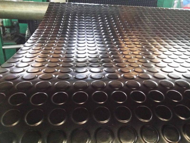 High Quality Insulation Willow Leaf Pattern Rubber Sheet Floor Mat