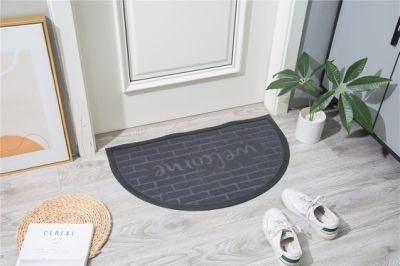 Semi Circular Eco-Friendly Dacron Surface Rubber Inner and Outer Door Mats