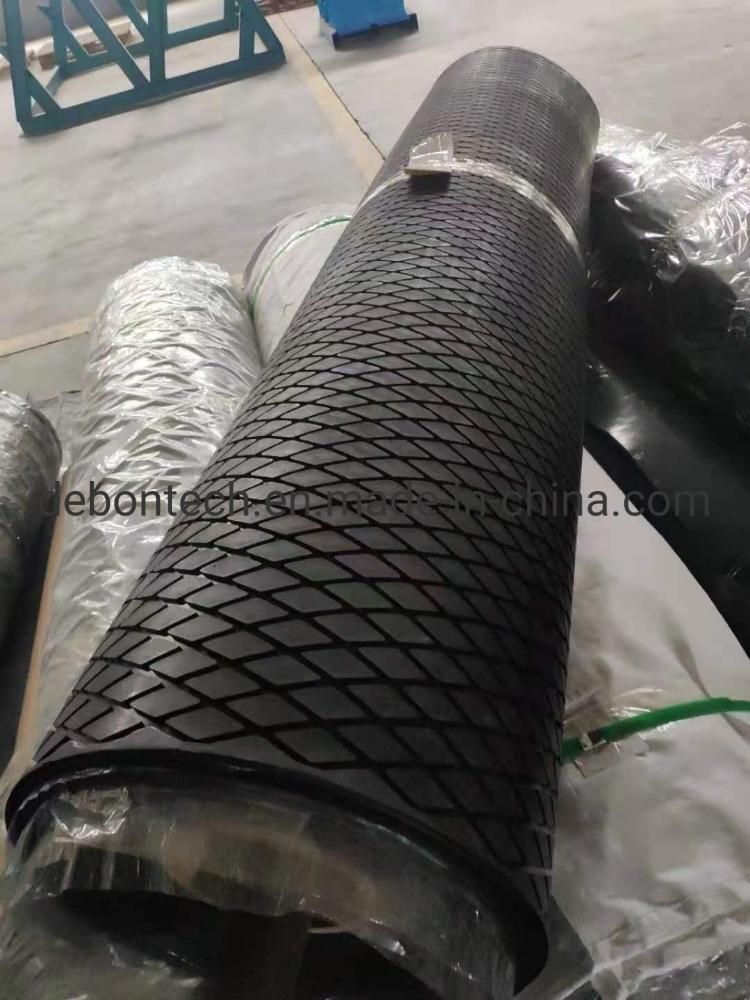Rubber Lagging Sheet Herrinbone Pattern Diamond Profile Rubber Lag