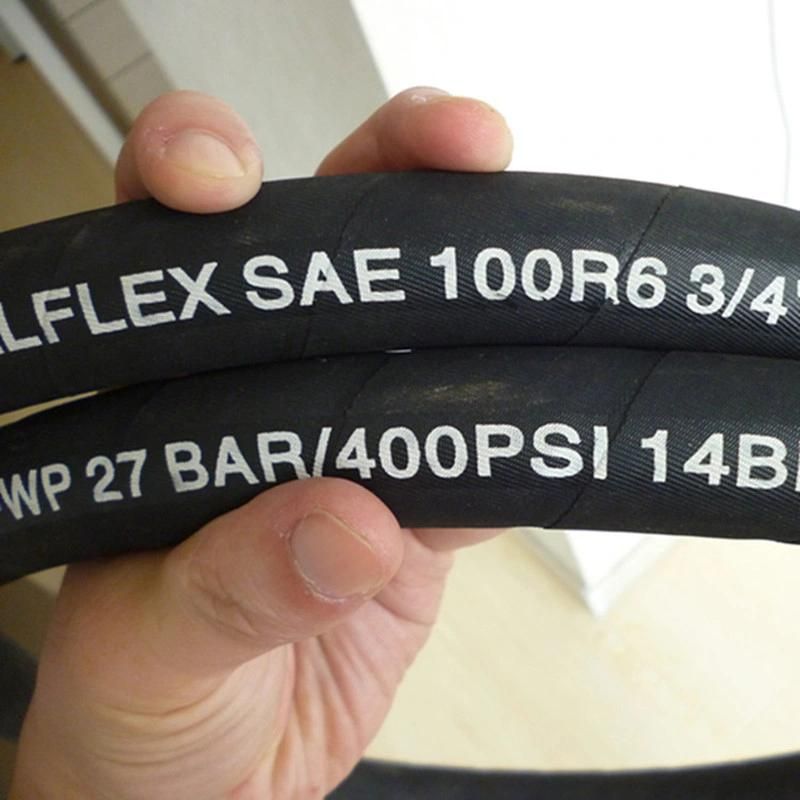 SAE 100 R6 Black Fiber Mesh Fuel Hose