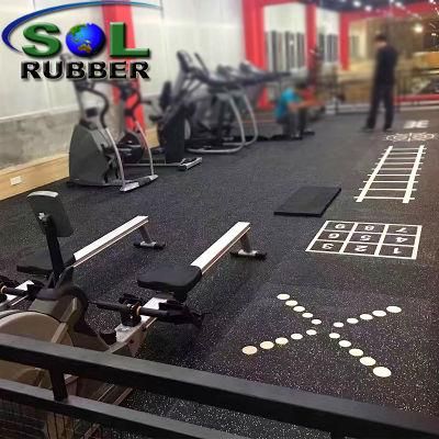 25mm Custom Logo Design Pattern Gym Roll Flooring Rubber Mat