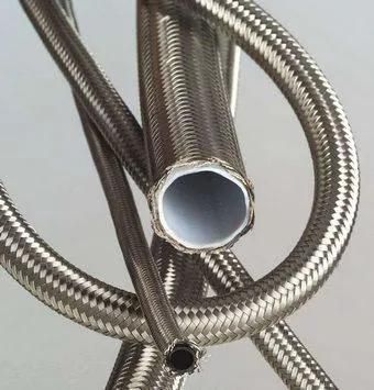 SAE 100 R14 SS304 SS316 Stainless Steel Braided PTFE Hose