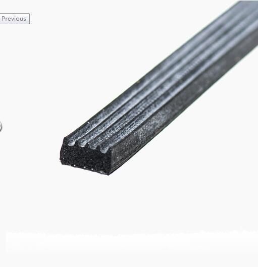Closed Cell EPDM Ribbed Sponge Rubber Extrusions