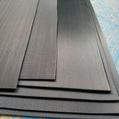 Wholesale Black SBR Rubber Sheet Customized Fine Rib Currugated Rubber Roll Mat