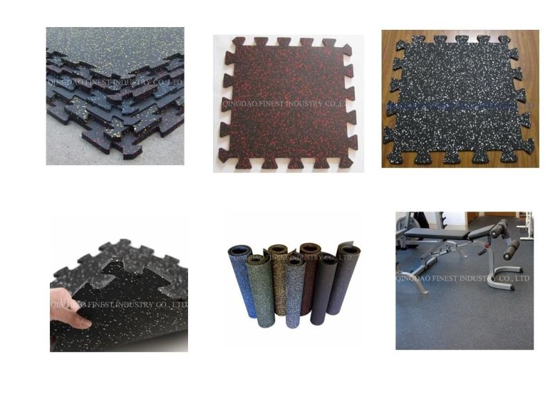 Interlocking Crossfit Gym Rubber/Floor Mat Flooring/ Rubber Matting Tile