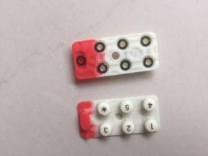 Custom Molded Silicone Rubber Plastic Products/Double Colour/Rubber Parts Keypad