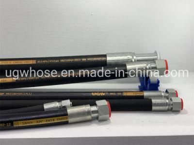 Wire Braided Flexible High Pressure Hydraulic Rubber Hose 2sn, Above 200, 000 Impulse Cycles