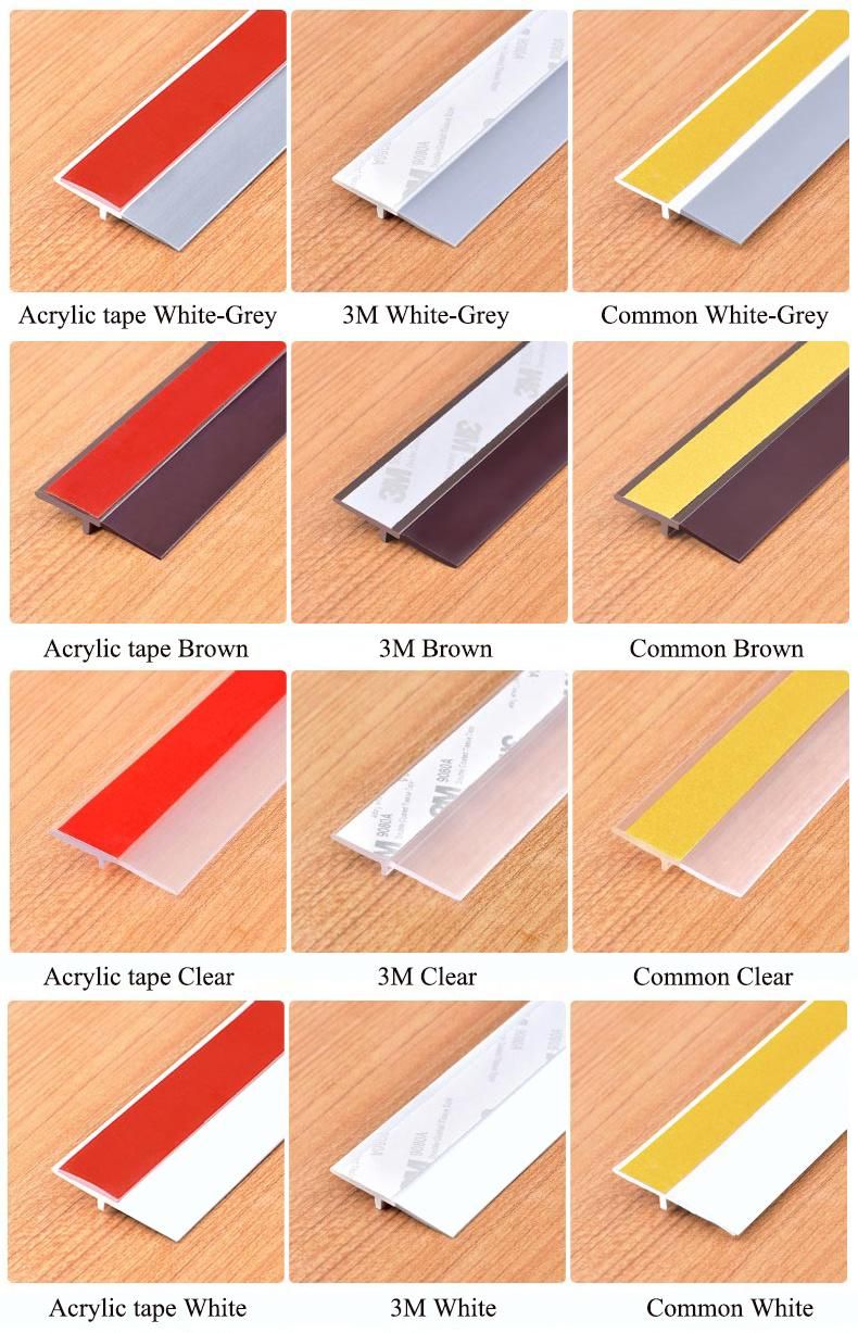 Adhesive Backed Weather Strip PVC Door Bottom Seal Sweep