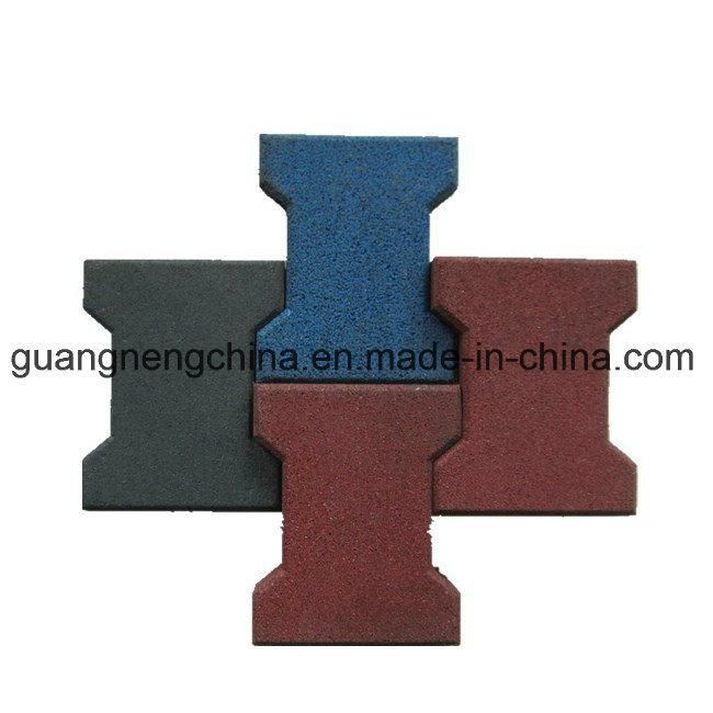 Colorful Playground Rubber Tile, Kindergarten Play Area Rubber Tile, 200*160*23mm