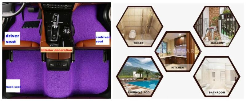 High Quality Environmental 1.2X9m 20mm Double Color Spike/Nail Backing PVC Coil Car Rug Carpet Mat for Decoration