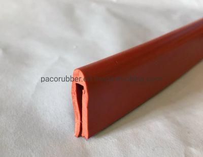 Custom Extruded Red Silicone Rubber Seal for Panels
