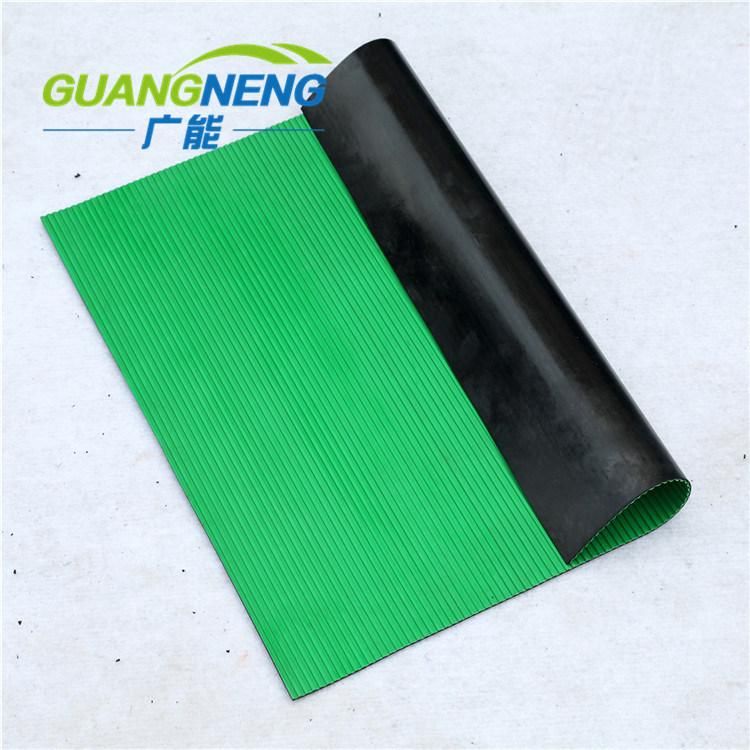 Composite Green Surface+ Black Anti Slip Ribbed Rubber Flooring