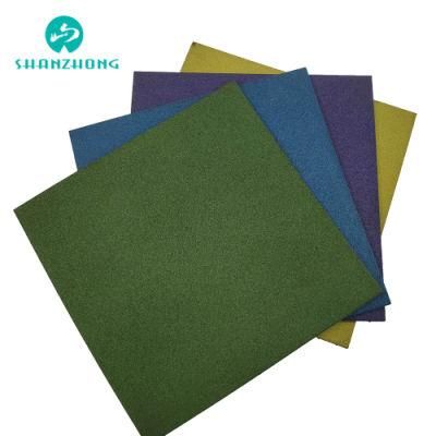Colored Square Rubber Mat Courtyard Garden Home Park Rubber Floor Tile