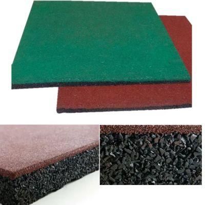 Color Flecks Rubber Flooring Tile Gym Rubber Floor Mat 1m*1m*15mm