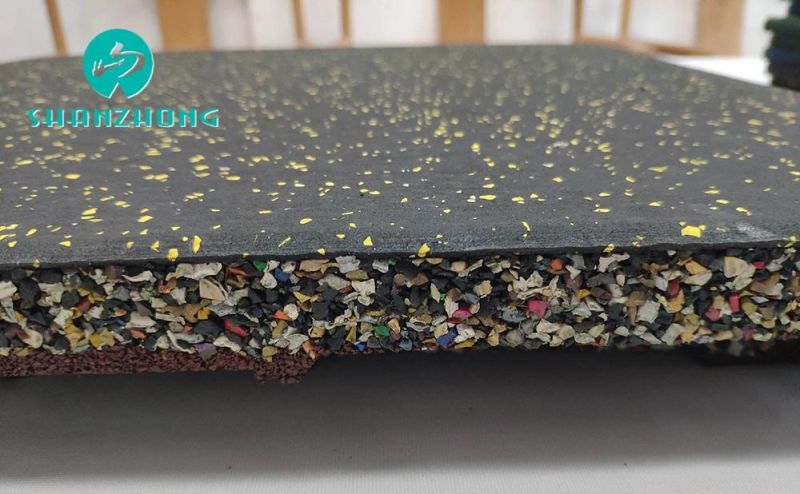 25 mm Thick Neat Surface Flame Retardant Rubber Flooring Elastic Non-Slip Mats