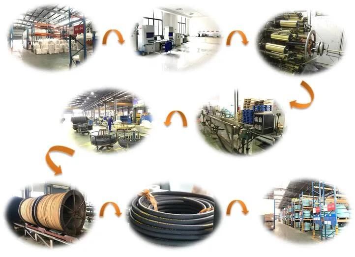 2204sp High Pressure Flexible Spiral Reinforced Rubber Hydraulic Hose
