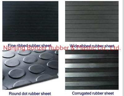 3MPa Non-Slip Coin/Diamond/ Orange Peel Leather/Wide/Fine Ribbed Pattern Rubber Flooring Mat Sheet