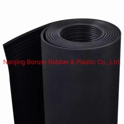 3-8 mm Insulation Anti-Slip Fine Ribbed Rubber Mat Rubber Sheet