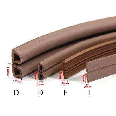 Windproof D/P/E/I Type Foam Rubber Weather Strip for Doors