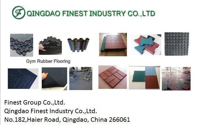 2019 China Manufacturer Wholesale New Style Composite Premium Crossfit Rubber Gym Tile Mat Flooring with Plastic Locking Parts for Gyms Fitness Equipment