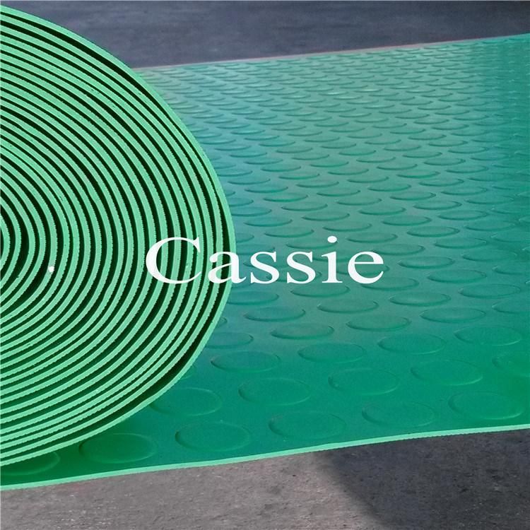 Color Industrial Anti-Abrasive Natural Rubber Sheet/Coin Rubber Flooring