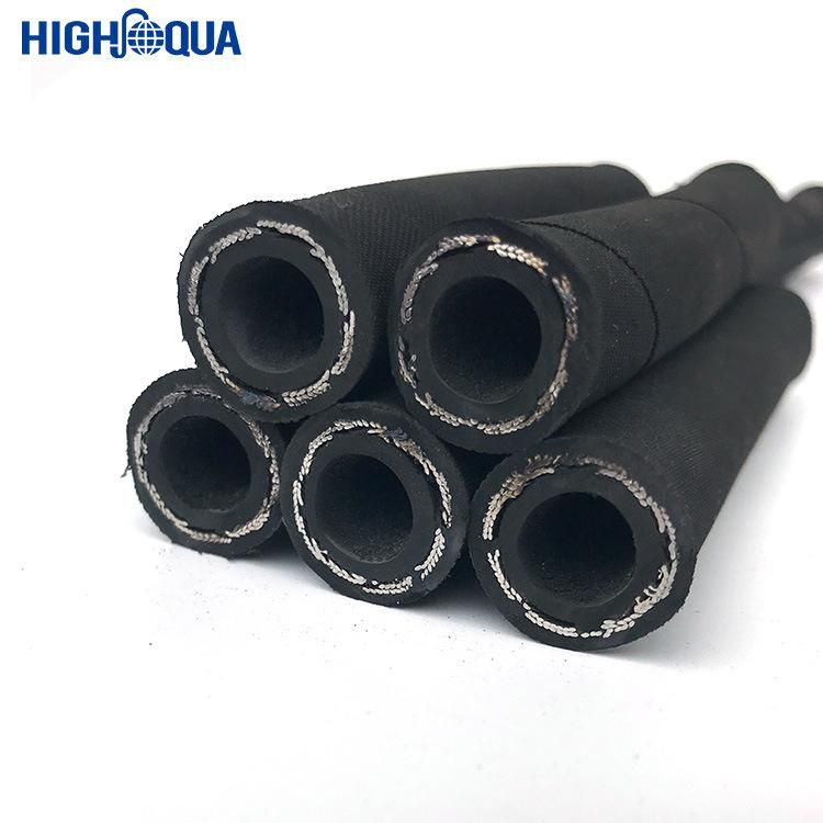 China Enpaker Steel Wire Braided Flexible Rubber Hose High Pressure Hydraulic Hose