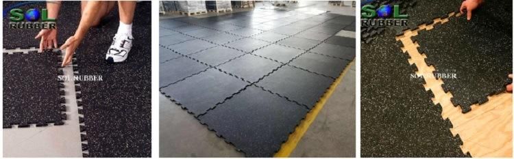 8mm Unique Design Wholesale Interlock Gym Fitness Rubber Flooring
