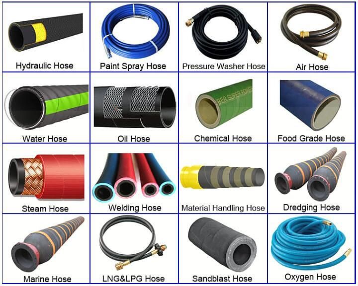 Flexible Smooth Portable Water Food Delivery Large Diameter Rubber Hose