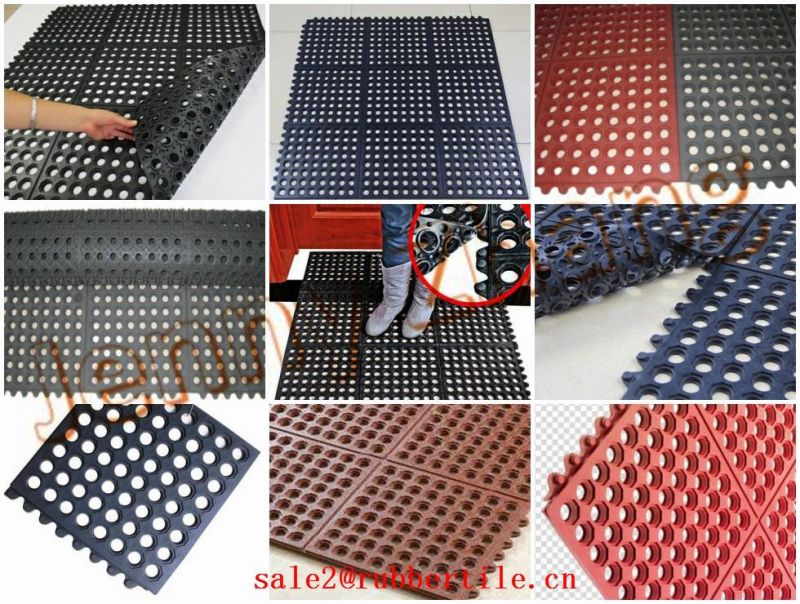 Industrial Rubber Protective Interlocking Puzzle Mat for Flooring Gym Exercise