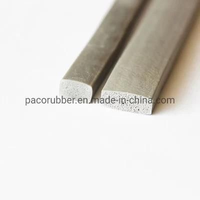 White Grey Heat Resistance Silicone Foam Squares, Soft Foam Strips with Square Shape