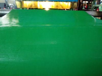 Green Anti-Slip Black Fine Ribbed Rubber Sheet