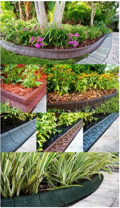 Eco Trend Flexible Pattern Lawn Rubber Garden Borders