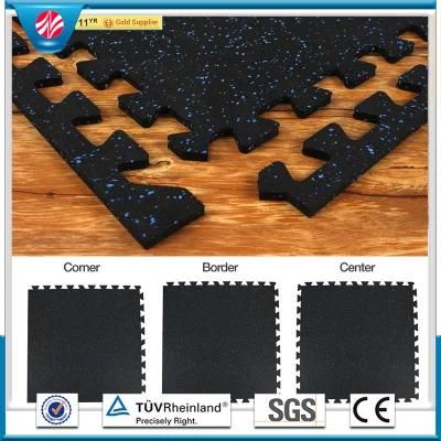 Interlocking EPDM Rubber Flooring, Rubber Gym Crsoofit Flooring