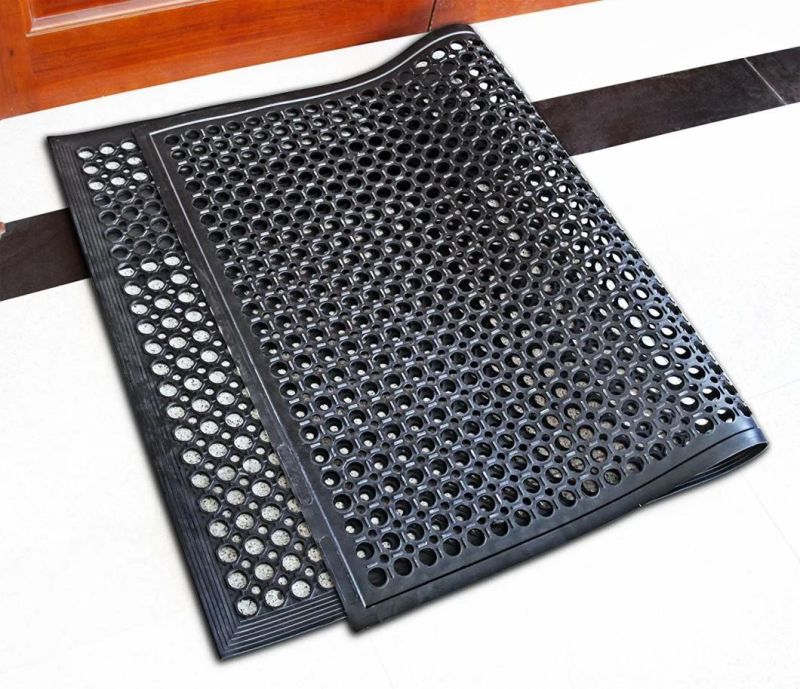 Wholesale Rubber Safety Mat Anti Fatigue Kitchen Flooring Drainage Hole Mat