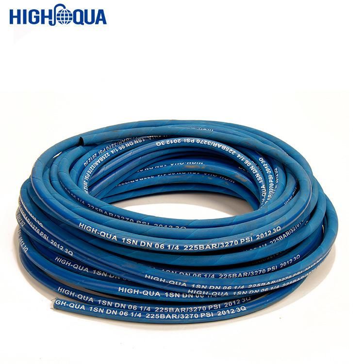 Blue Color SAE100 R1at / En 853 1sn Hydraulic Hose for Industry