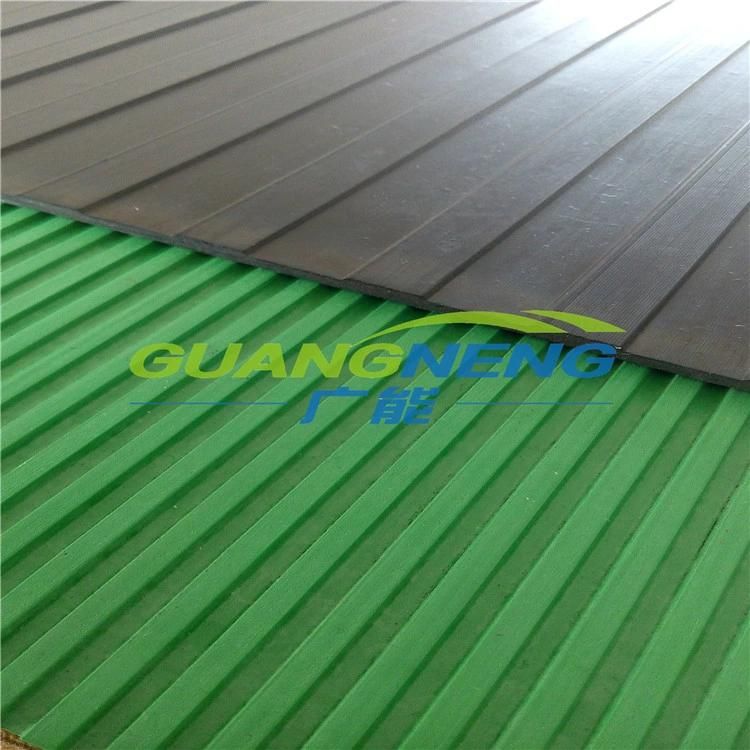 Green Non Slip Rib Rubber Flooring for Garage
