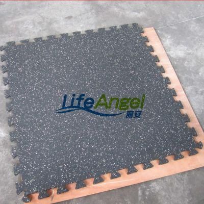 Non-Toxic Fitness Rubber Mat Gym Rubber Flooring Mat in Interlocking