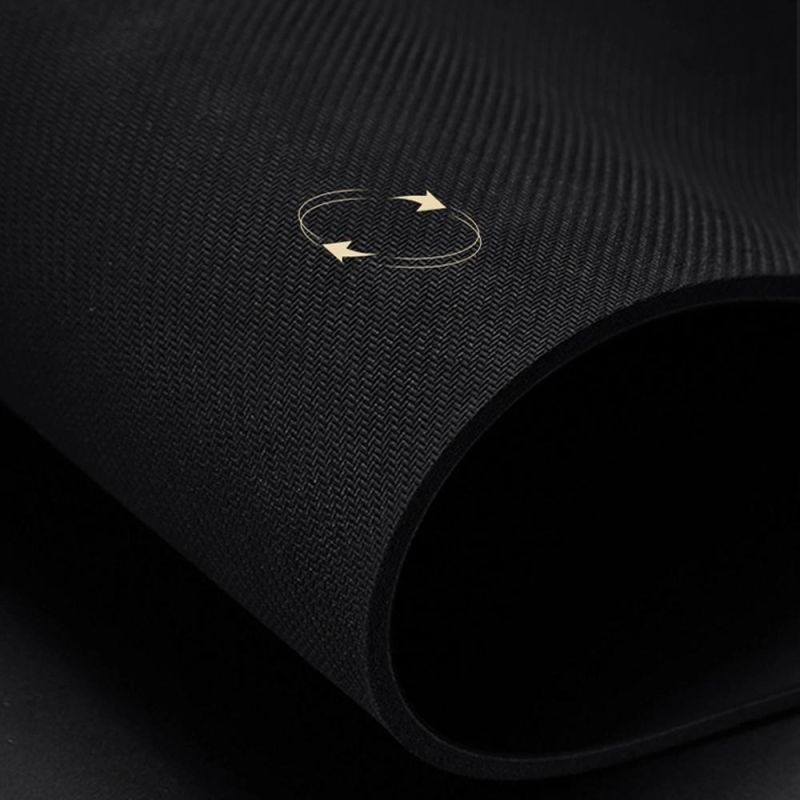 Eco Friendly Great Cushioning PU Leather Rubber Black Yoga Mat