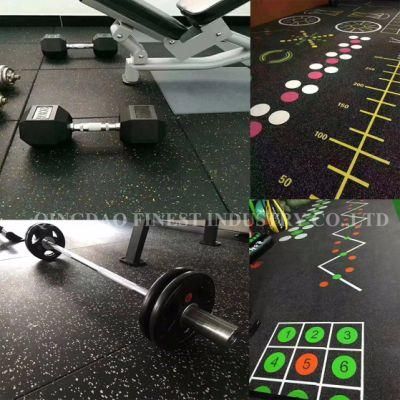 Non-Slip Waterproof Fitness Gym Safety Rubber Floor Mat Tile