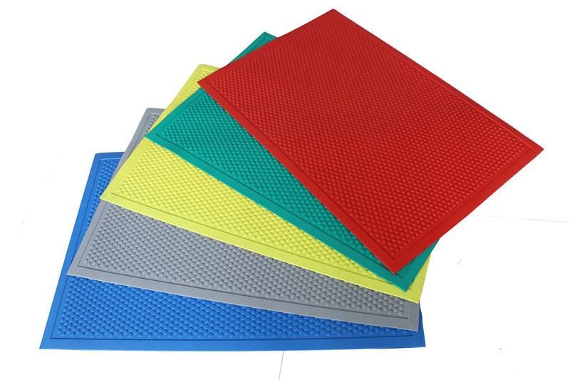 Anti Slip Colorful TPE Round Button Rubber Mat