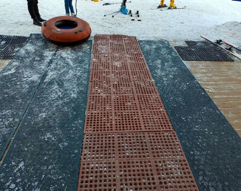 5% Discount Rubber Safety Interlocking Mat for Ski Resort