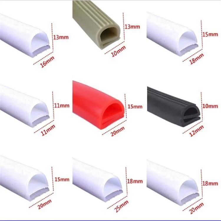 E-Shape Silicone Rubber Extrusion Seals for Electrical Equipment, Oven