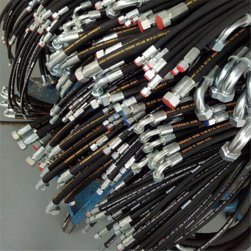 Hydraulic Rubber Hoses Braided Rubber Flexible Fireproof Hydraulic Hose