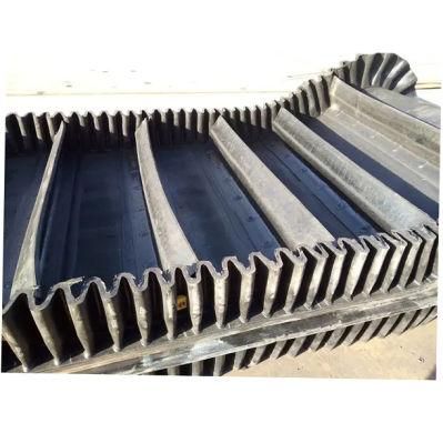Customized Size Sidewall Rubber Conveyor Belt Ep Nn Steel Cord Chevron Rubber Belts for Sand Coal