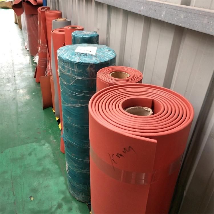 Dark Red Close Cell Silicone Sponge Rubber Sheet, Silicone Foam Rubber Sheet for Ironning Table (3A1002)