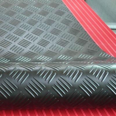 Anti-Slip Checker Rubber Floor Mat for Trolley Aisle