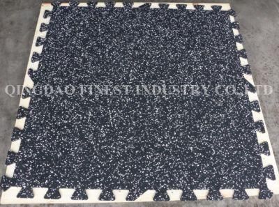 Shock-Reducing Jigsaw Puzzle 1mx1m Interlocking Rubber Floor Mats for Gym