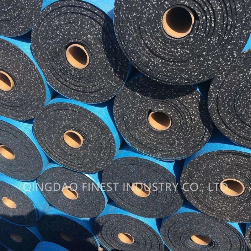 Thickness 3-12mm Crossfit Popular Factory Customized Anti Vibration Shock Absorber EPDM Speckles Gym Rubber Flooring Roll