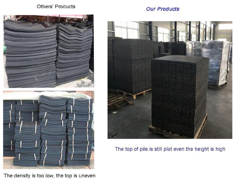 Odorless Durable Seamless Appearance 100% Recycled Rubber Floor